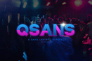 Qsans Layered Font, a Sans Serif Font by khurasan (Thumbnail 1 of 7)