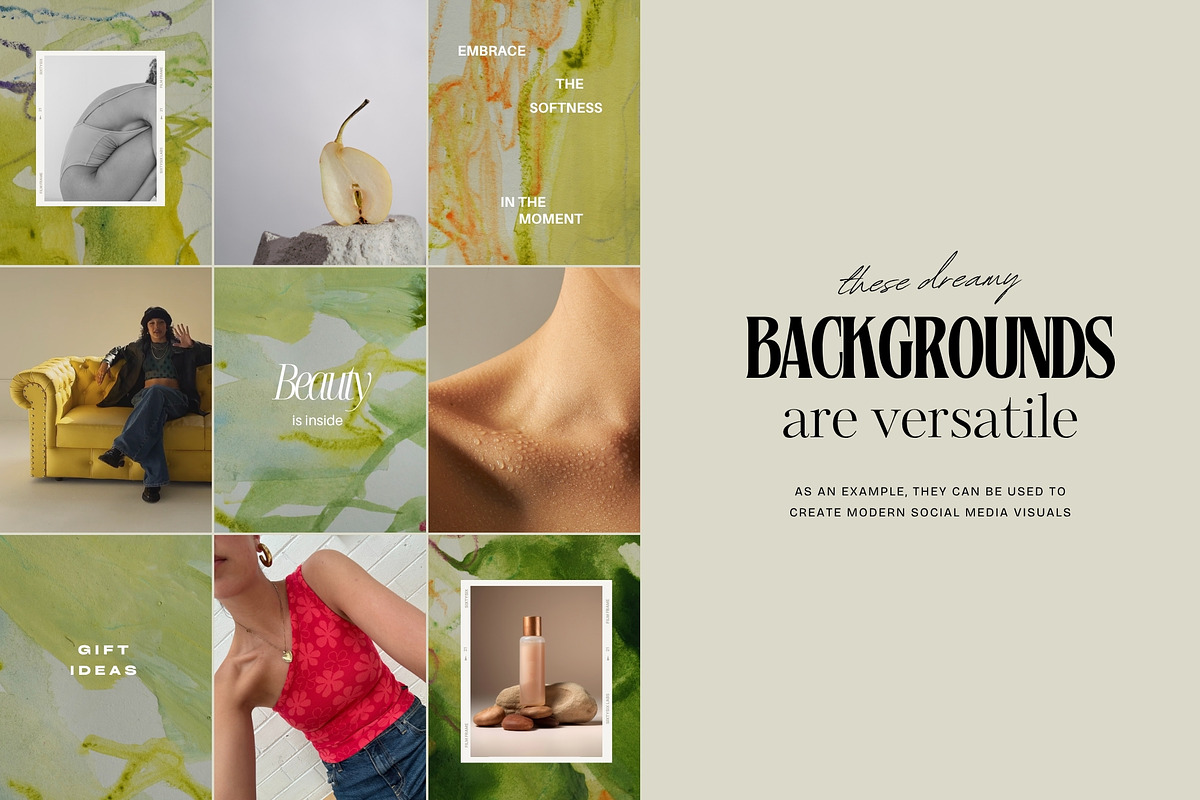 Green Watercolor Art Backgrounds, a Background Graphic by eclosque (Photo 3 of 29)