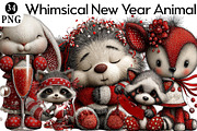 Whimsical New Year Animal Party Clip, an Illustration by Daily.Designs (Thumbnail 1 of 8)