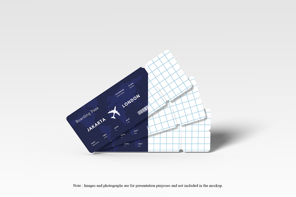Airlines Ticket Mockup, a Product Mockup by FathirMarz (Photo 9 of 10)