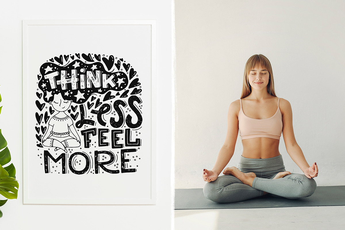 Hand lettering Yoga Posters, an Object Graphic by DariSmartArt (Photo 4 of 11)