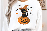 Witchy Cat PNG, an Illustration by Craft Nest (Thumbnail 4 of 6)