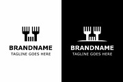 Triple Fork Castle Modern Logo, a Branding & Logo Template by Pray Art Design Studio (Thumbnail 2 of 2)
