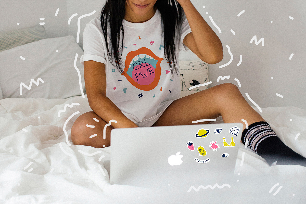 Girl Power stickers & patterns, an Object Graphic by Bosotochka♥Art (Photo 8 of 8)