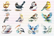Cute Birds Clipart, an Illustration by CreationArt (Thumbnail 2 of 5)