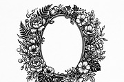 50 Elegant Floral Oval Mirror Frame, a Decorative Illustration by Amazin_art (Thumbnail 14 of 26)