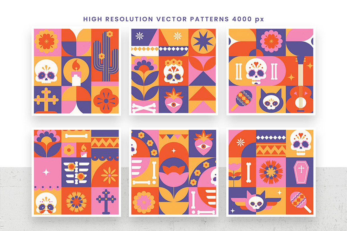 Day of the Dead Patterns Set, a Pattern Graphic by DesignerCandies (Photo 2 of 5)
