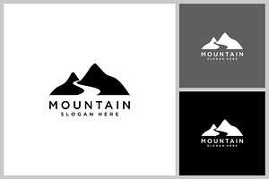 black mountain vector design templat, a Branding & Logo Template by quadrazo