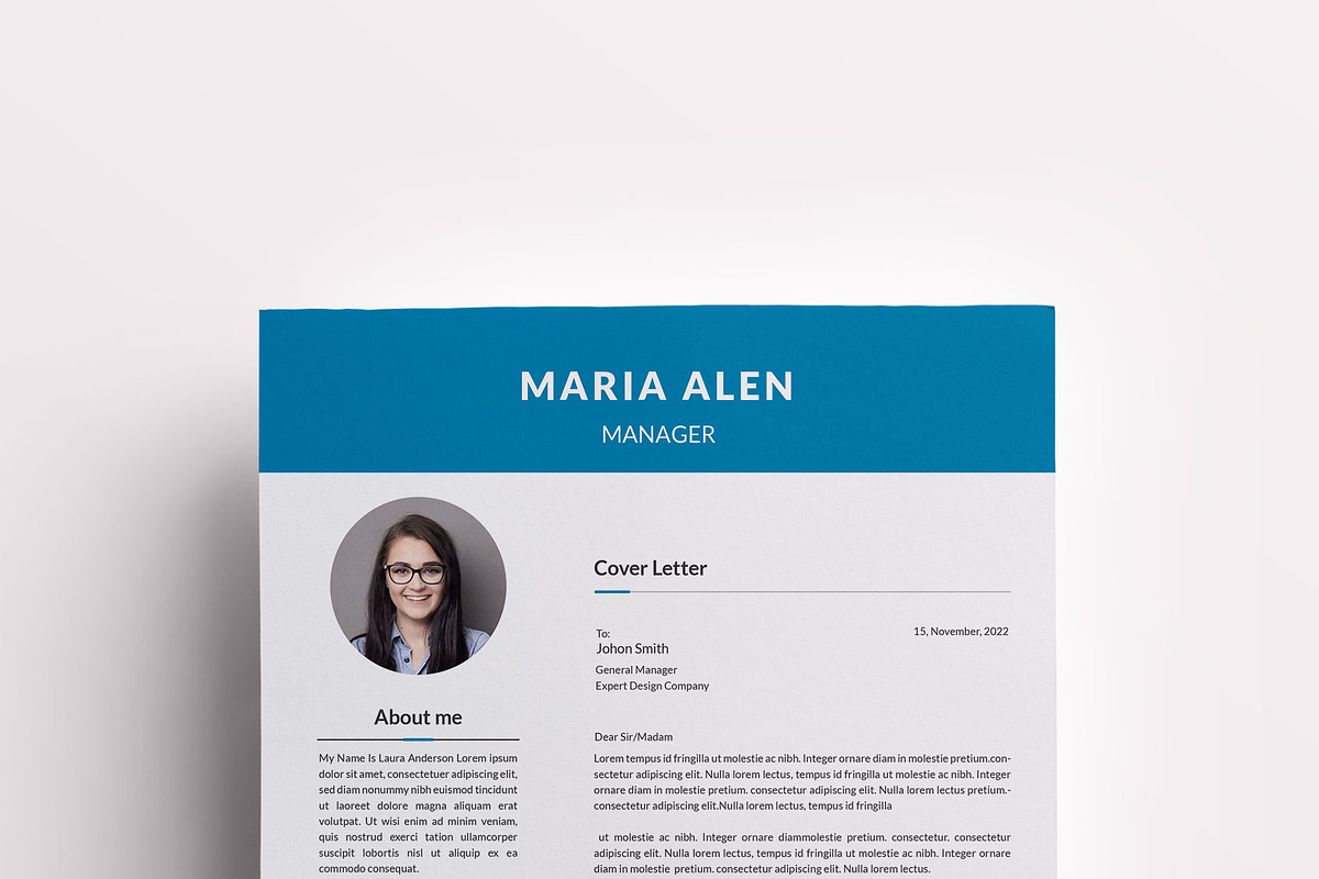 Professional Resume/CV Template, a Resume Template by designSultan (Photo 1 of 4)