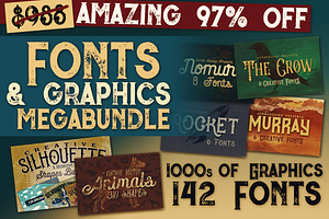 SALE Fonts & Graphics MegaBundle