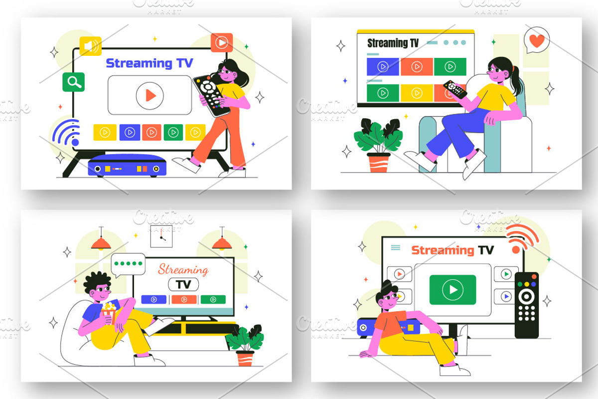 10 Online Subscription Streaming TV, a Technology Illustration by denayunebgt (Photo 2 of 4)