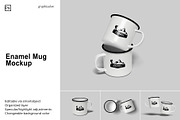 Enamel Mug Mockup, a Cups & Container Mockup by Graphiculon (Thumbnail 1 of 11)