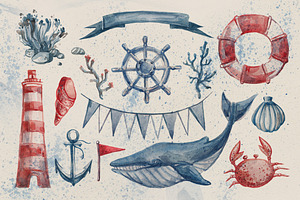 Nautical Watercolor Set