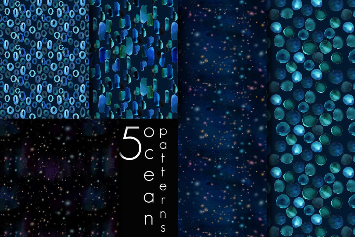13 seamless patterns!Jellyfish Mania, a Pattern Graphic by holaholga (Photo 3 of 6)