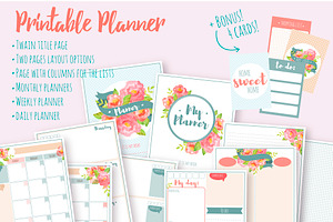 Flower planner - Watercolor Kit!