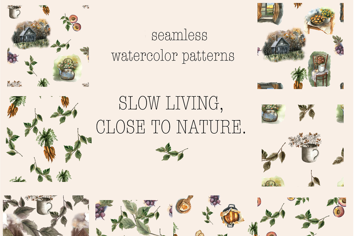 Watercolor Slow Living Collection, an Illustration by ViolettaKh (Photo 5 of 15)