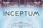 inceptum - Sans serif font family, a Sans Serif Font by Artistic & Unique (Thumbnail 1 of 12)