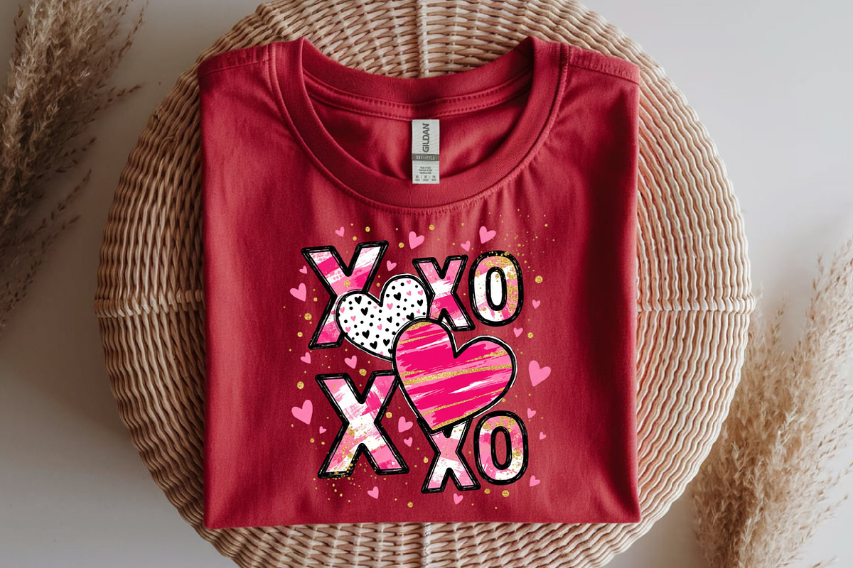 XOXO Valentine Day Heart PNG, an Illustration by SinaCreation (Photo 6 of 11)