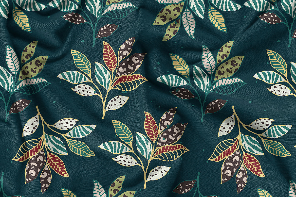 Tropical Leaves and Floral Pattern, a Pattern Graphic by StudioGemen (Photo 6 of 10)