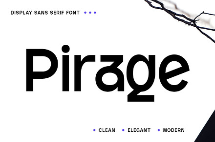 Pirage - Modern Geometry Display, a Sans Serif Font by roomspace