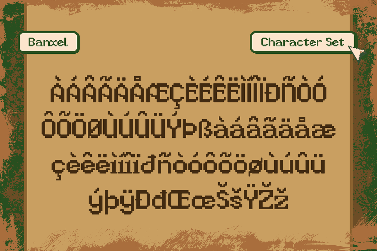 Banxel – Pixel Bold New Display Font, a Symbol Font by Drizy (Photo 4 of 8)