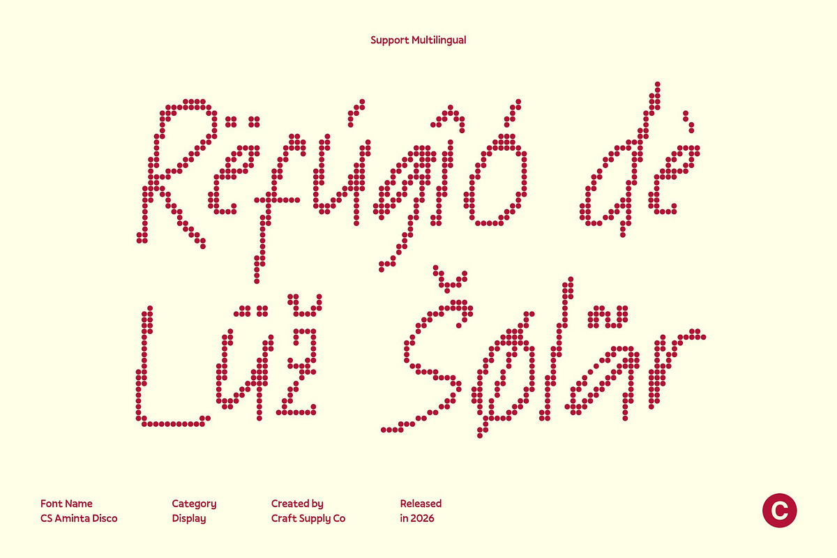 CS Aminta Disco, a Sans Serif Font by Craft Supply Co. (Photo 3 of 8)