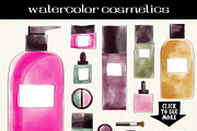 Watercolor Cosmetics, an Illustration by Marmalade Moon (Thumbnail 2 of 2)