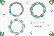Watercolor Winter Friends, a Decorative Illustration by TanataDesign (Thumbnail 7 of 10)