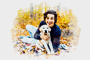 Watercolor Splash Photo Effect PSD, an Action Add-On by liptouse (Thumbnail 3 of 10)