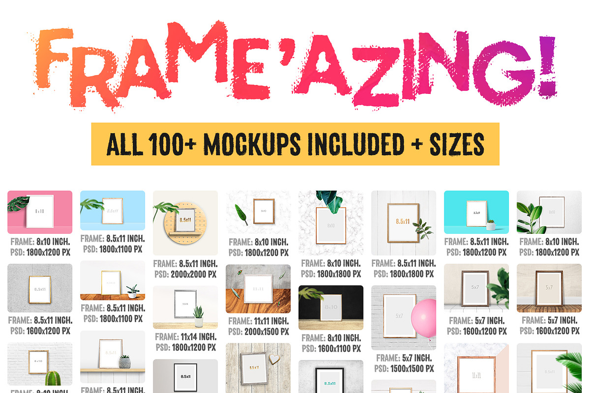 Frame'azing! 100+ Poster Mockups, a Product Mockup by Frisk Shop (Photo 2 of 15)