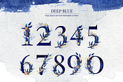 Deep Blue Alphabet Watercolor Set, a Work Illustration by Julia M. Watercolor (Thumbnail 4 of 17)