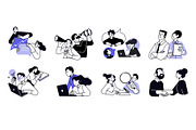 Teamwork, a Person Illustration by PureSolution (Thumbnail 2 of 6)