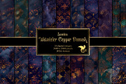 Watercolor Copper Damask Textures, a Texture Graphic by Digital Curio (Thumbnail 1 of 7)