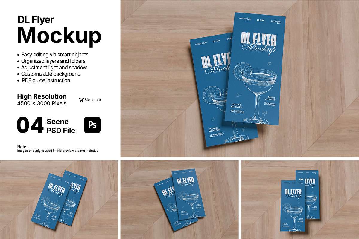 DL Flyer Mockup Bundle Set, an Advertising Mockup by Rielismee (Photo 1 of 5)