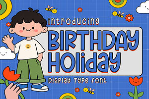 Birthday Holiday Display Font