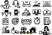 Remote Work Icon Collection for Digi, an Illustration by designvectx (Thumbnail 3 of 3)