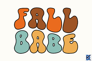 Retro Fall Babe SVG