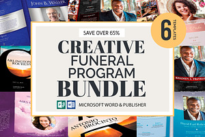 Create Funeral Program Bundle, a Brochure Template by Godserv Designs