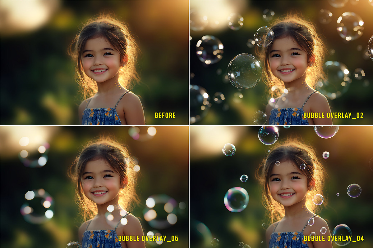 Realistic bubble PNG photo overlays, a Layer Style Add-On by Walllow Creatives (Photo 3 of 6)