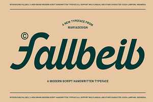 Fallbeil - Modern Script Typeface, a Script Font by Marvadesign