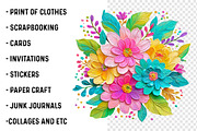 Watercolor Brushstroke Flowers PNG, an Illustration by SinaCreation (Thumbnail 5 of 6)