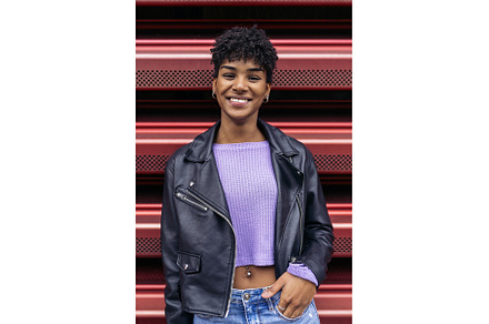 Beautiful Afro Girl Smiling Portrait