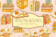 Autumn Books vector clipart patterns, an Education Illustration by Carpet Tapete Pretzel (Thumbnail 1 of 13)