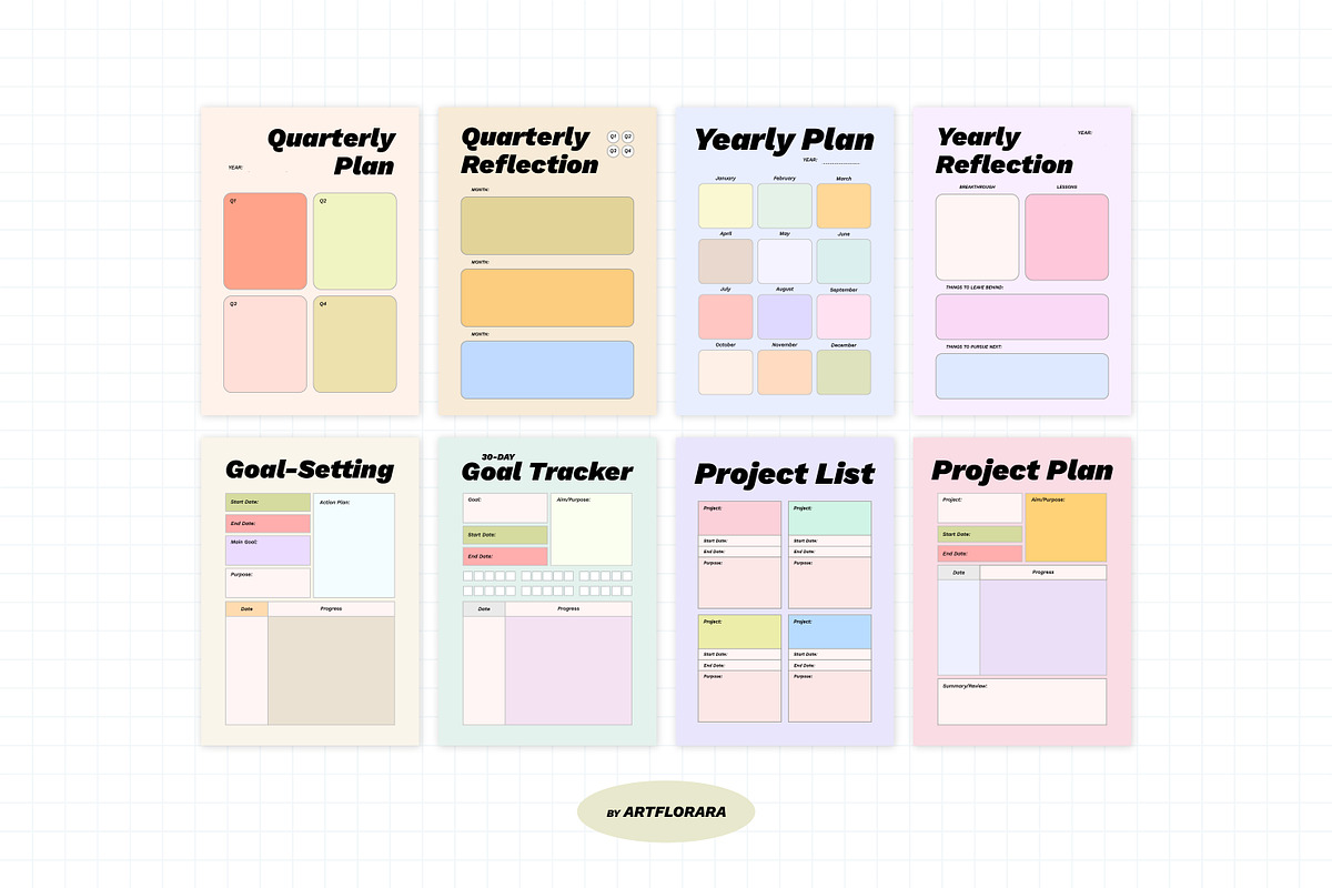 Modern Planner Template Collection
