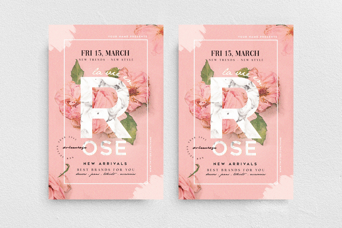 La Vie En Rose Flyer Template, a Flyer Template by Touringxx Creative Studio (Photo 1 of 3)