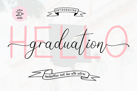 Hello Graduation | Font Duo