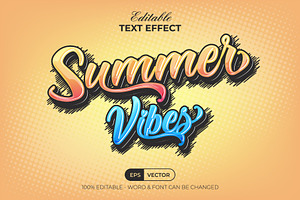 Summer Text Effect Scribble Style