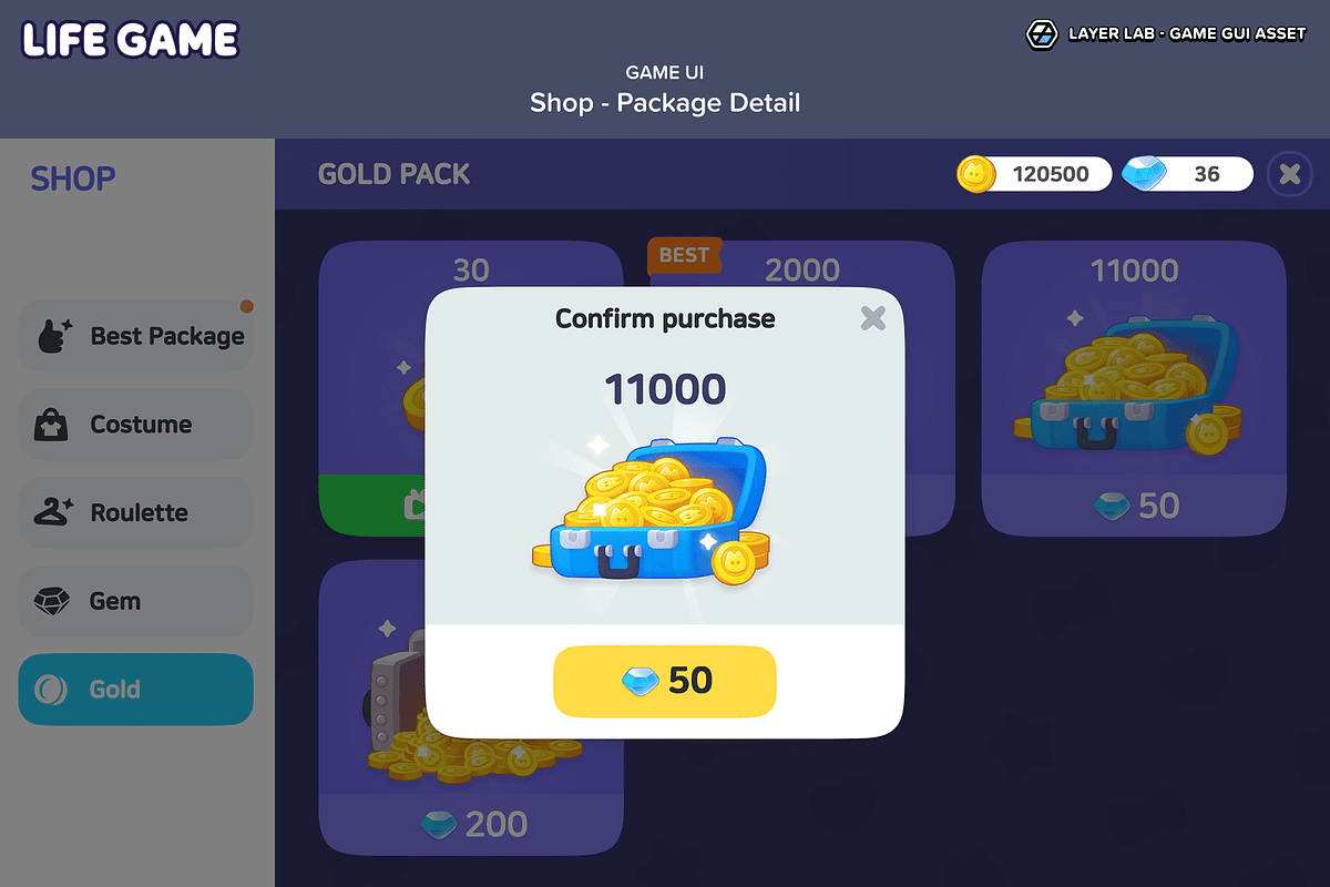 GUI - Life Game, an UI Kit Template by LAYERLAB (Photo 44 of 55)