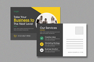 Creative Postcard Design Template, a Card Template by ClickPaint_Studio