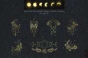 Botany & Moon. Hand Drawn Line Art., a Decorative Illustration by Designwork (Thumbnail 14 of 20)